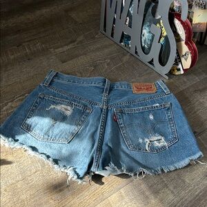 Levi's Distressed Blue Jean Shorts
